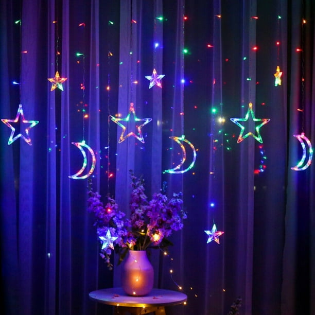 Garland Wedding Party Decor 3.5m Star Moon Fairy LED Lights Curtain Lamp String